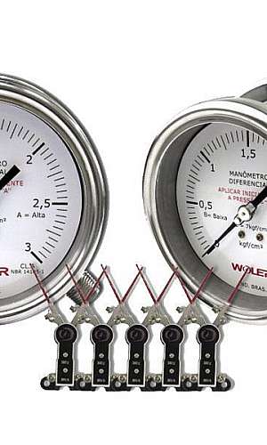 Manômetro diferencial com contato elétrico Manômetro diferencial com contato elétrico